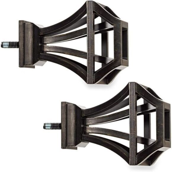Cambria Premier Square Birdcage Finials ~ Matte‎ Brown New! - Picture 1 of 1